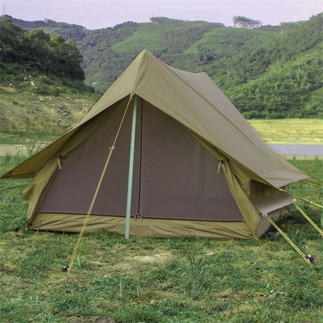 Outdoor Camping Retro Tent, Luxury Glamping Tent Waterproof Canvas Tents for Family Camping Outdoor Hunting Party