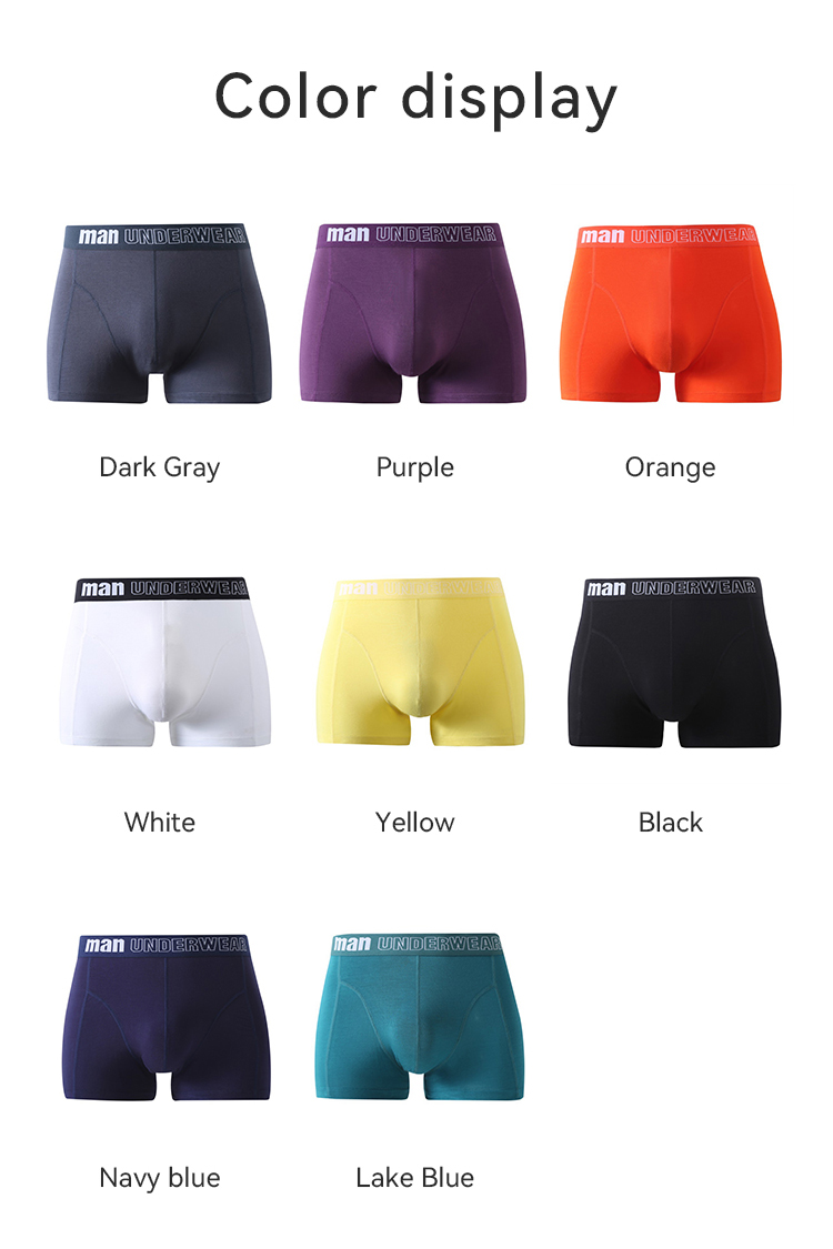 Breathable Mid Rise Plus Size Boxers Underwear Bamboo Mens Underwear Boxer Briefs