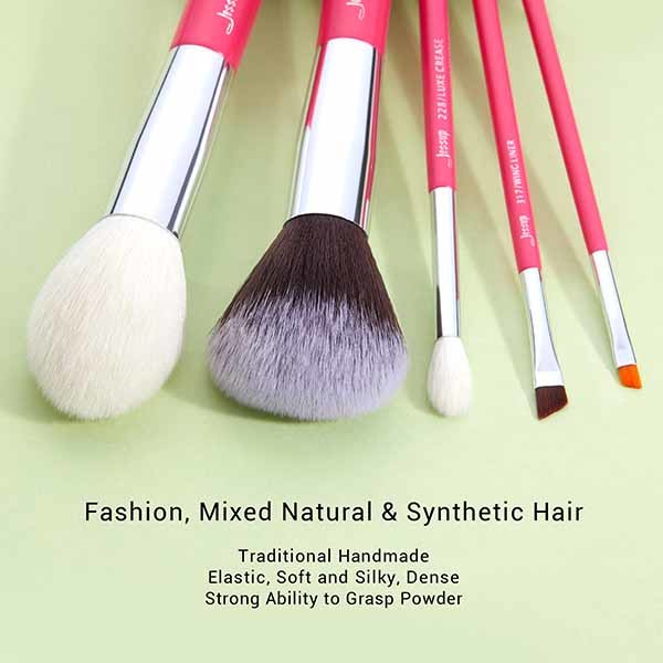 Metal Ferrule 14.2cm 17.5cm Pro Makeup Brushes Set for sensitive skin