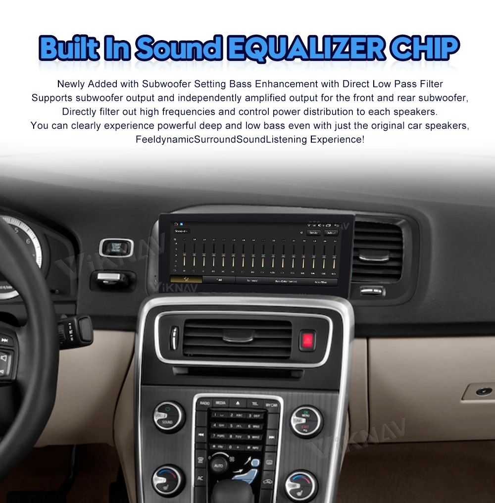 Viknav Car Radio For Volvo S60 (2011-2014) 8.8 inch Stereo Tesla Style Multimedia Player GPS Navigation DVD Head Unit