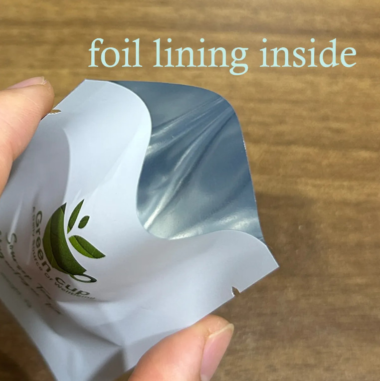 Factory Price Tea Sachet Own Design Foil Lining Custom Tea Powder Three Side Sealed Bags Vitamin Capsule Pouches