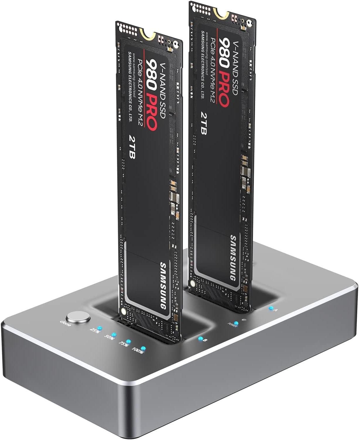 Offline Clone Docking Station External Hard Drive Duplicator Dock NVMe M.2 SSD Support One Key System Disk Copy