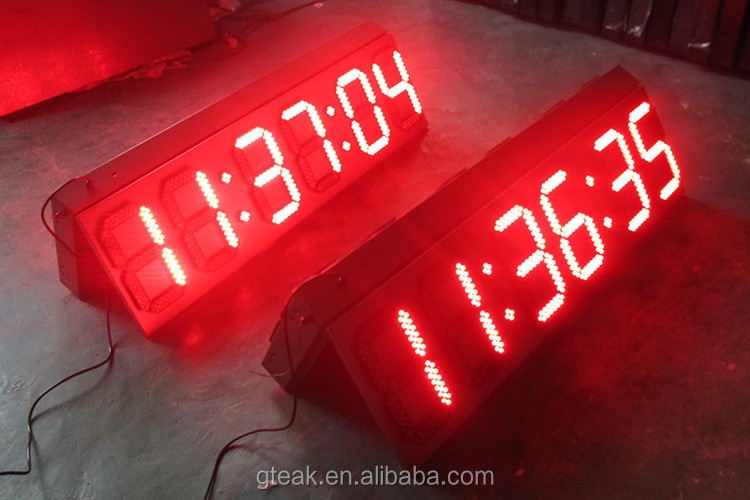 big 6 digit 7 segment led display 12 inch giant customised led 7 segment display for time clock outdoor