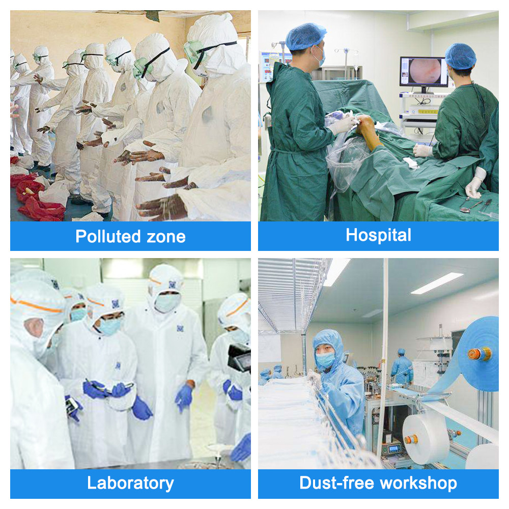 White Disposable PP Nonwoven Head Hood Elastic Medical Hospital Surgical Hood