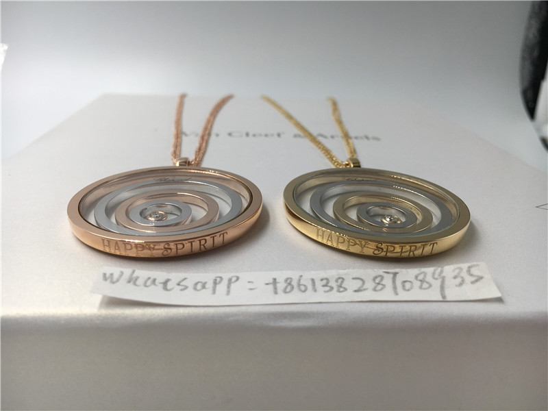 Round Shape 18k Rose Gold Pendant , SI H Quality Chopard Happy Spirit Pendant
