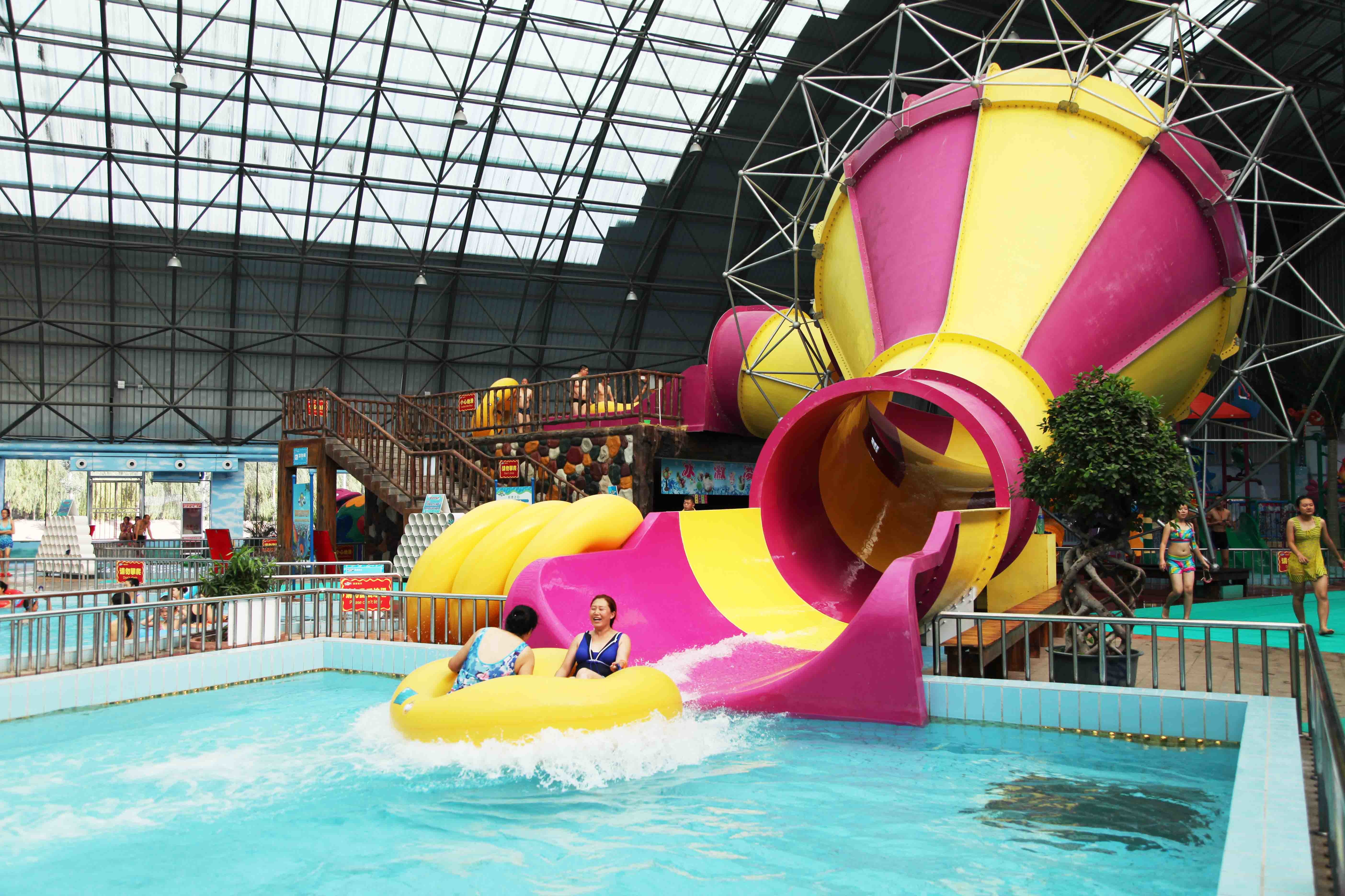 Children waterslide above ground pool water slide for family interactive water play