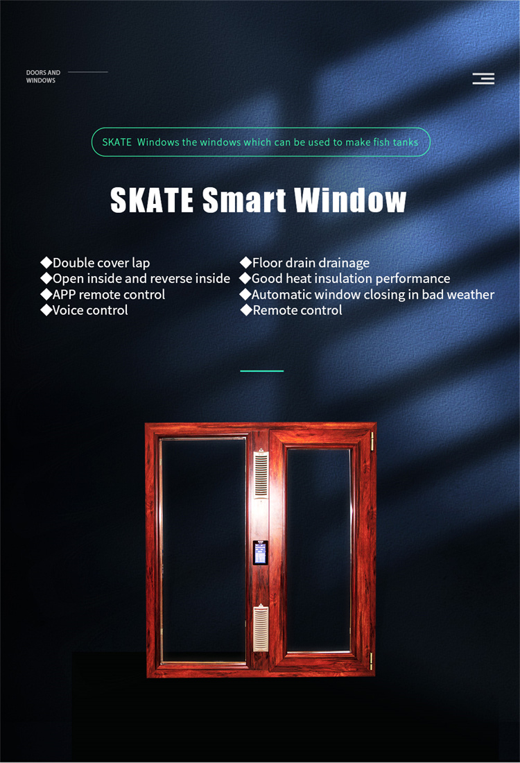 Modern Design Smart Voice Control Window with Stainless Steel Screen Netting Material