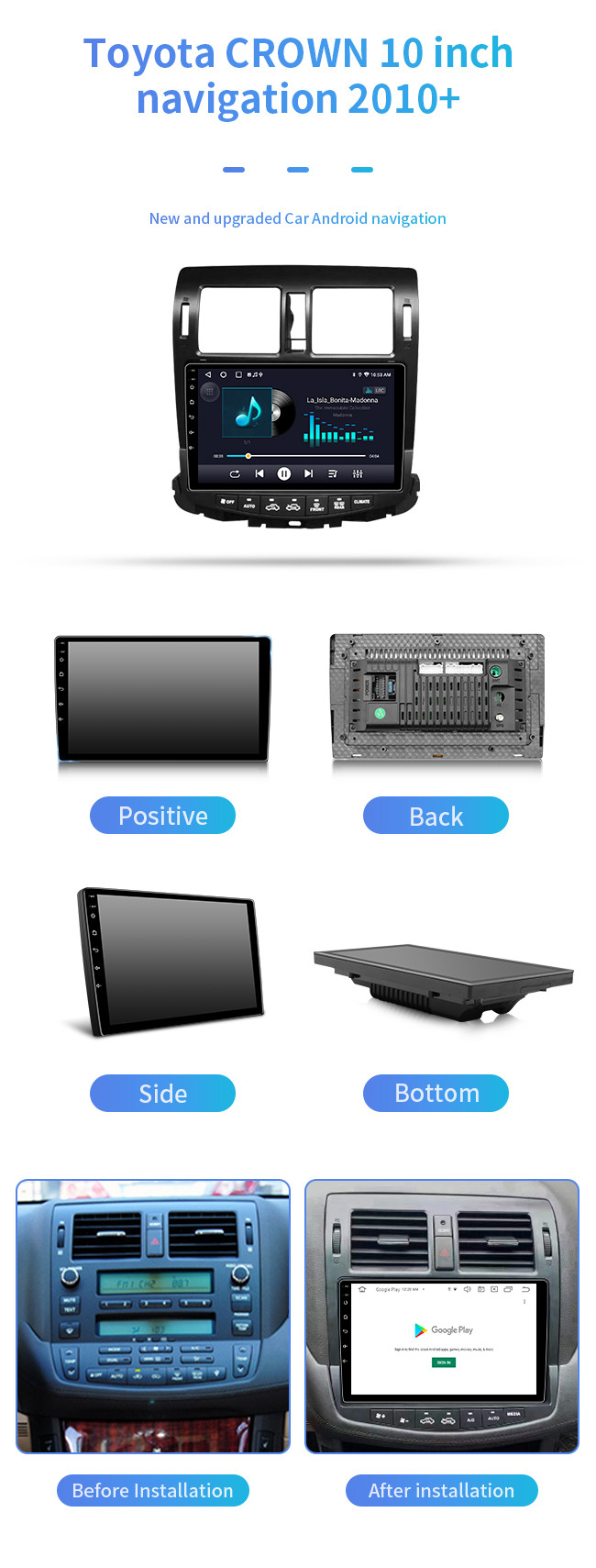 Support 4G WIFI DSP For Toyota Crown 2010-2014 Car Radio Multimedia Player Android Car Dvd Navigation System