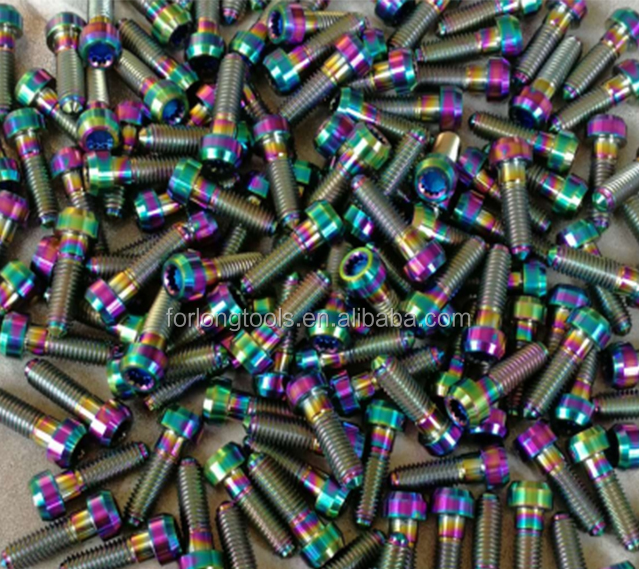 Grade GR5 Titanium Split Rim Bolts M7 x 24MM DIN Standard Natural Finish for Your Manufacturing Needs