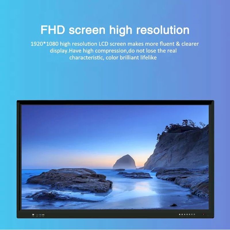 4K Smart Interactive Flat Panel DP Conference LCD Capacitive Touchscreen