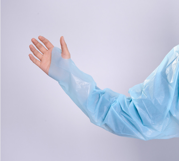 Antibacterial Plastic Disposable Aprons , Waterproof Protective Clothing Aprons