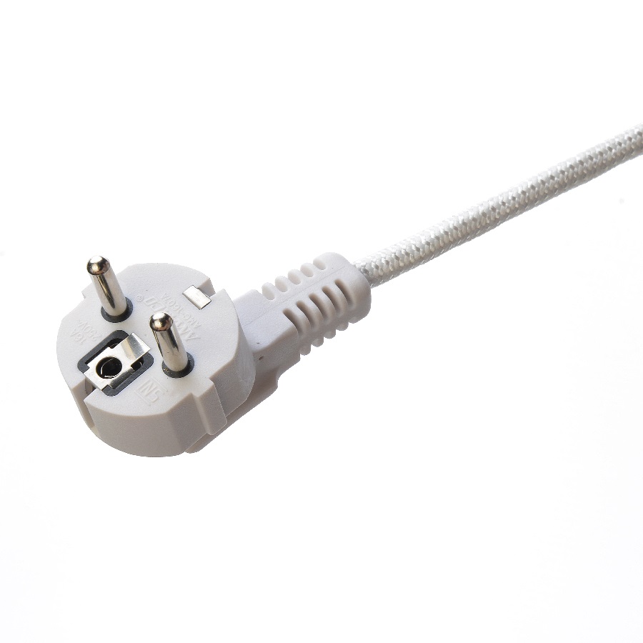 Indonesia Market Rice Cooker Power Cord with 16A Rated Current Cotton Braided AC Extension Cord and Customized Support