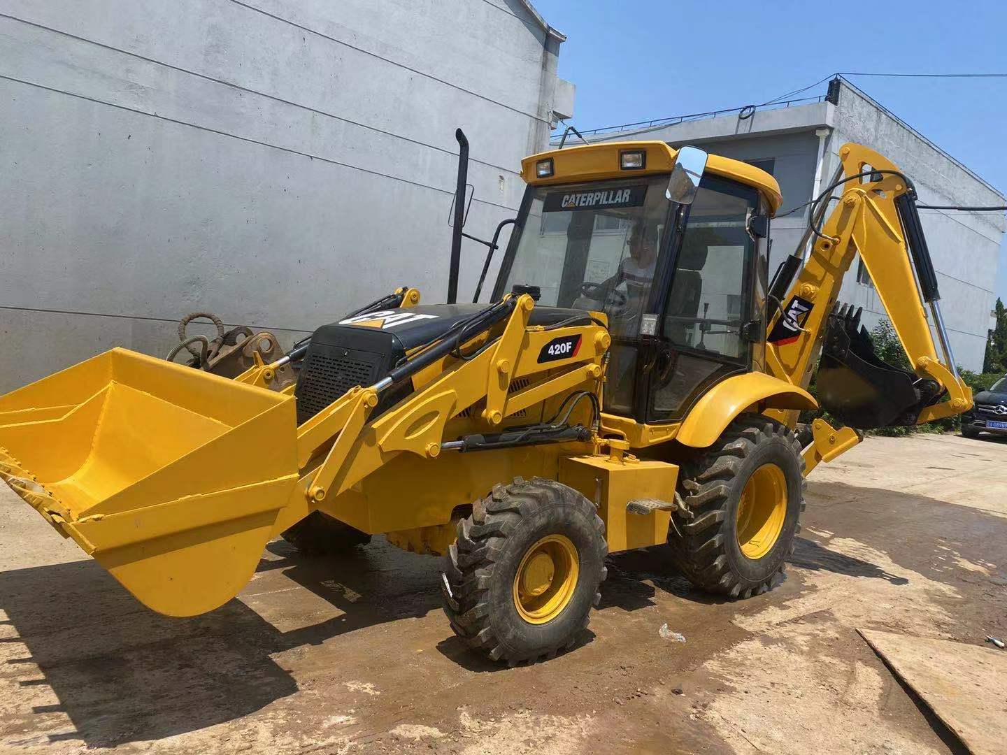 used retro excavator 420F caterpillar420 420F CAT420 machinery backhoe excavator loader
