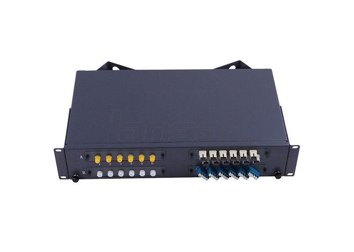 Metal 2U Slide Type Simplex SC Fiber Optic Patch Panel 48 Port for Data Center