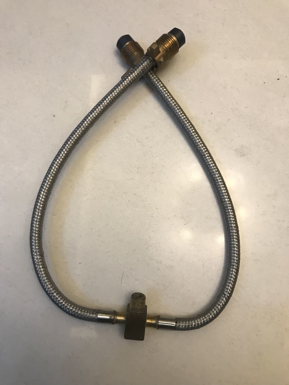 Gas tube 304 accordion pipe bellows separator three way cock tube tap