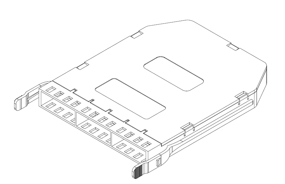 Compact Ultra Thin Fiber MPO MTP Cassette Module 12 Ports