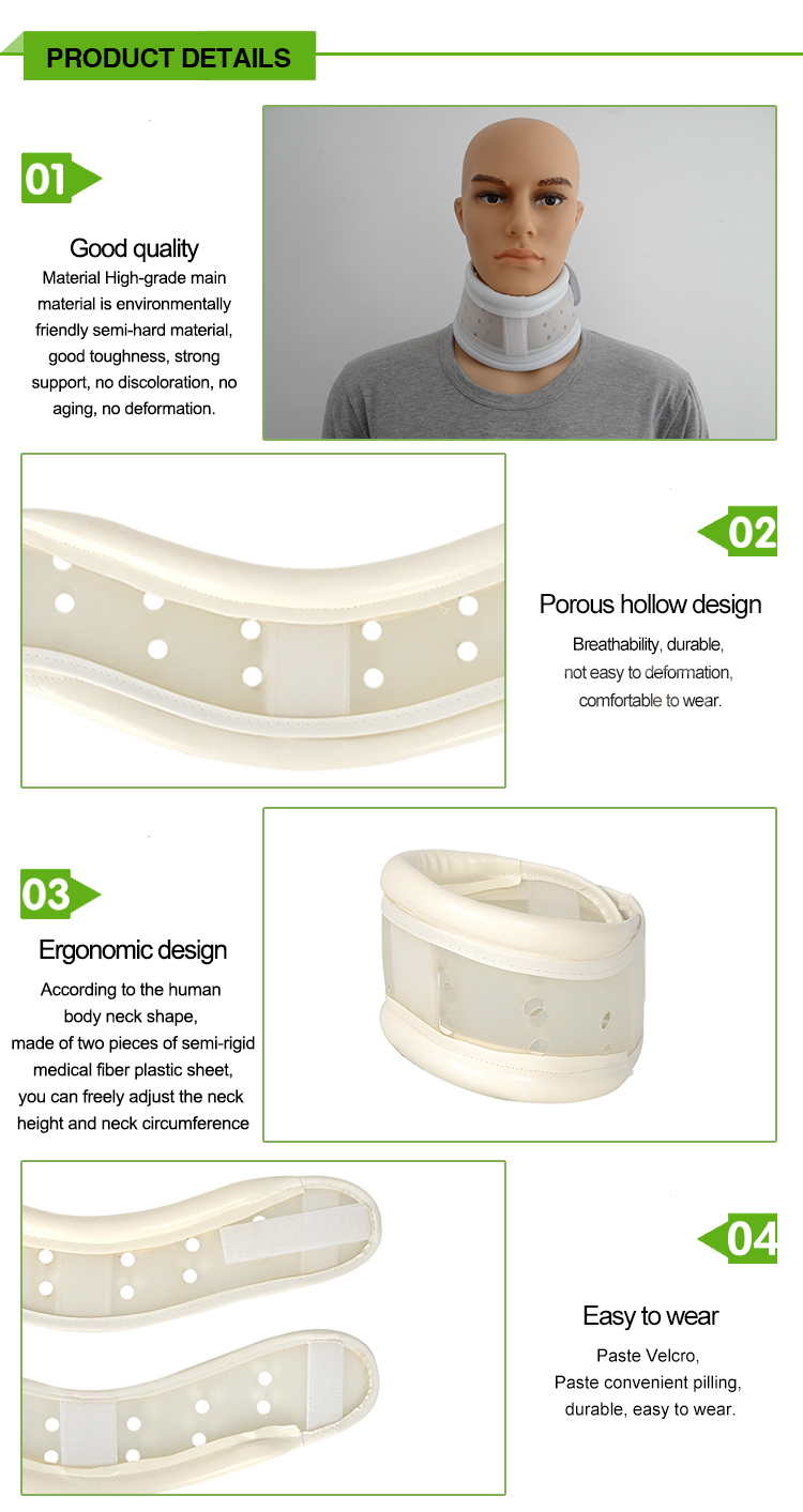 Whosale highquality plastic cervical collar neck support collar