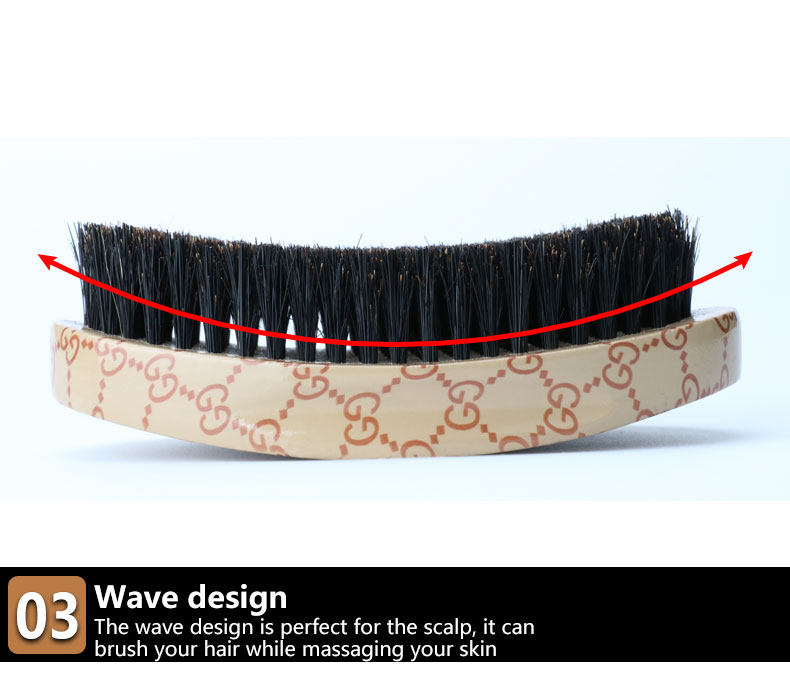 360 Layer Hair Waves Paddle Brush with Customized Color from Abeis in Haruki Wood