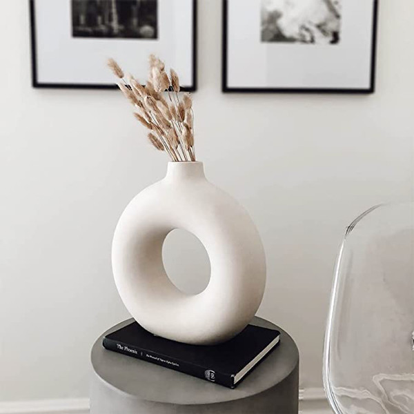 Nordic Multicolor Round Flower Donut Vase For Home Decor