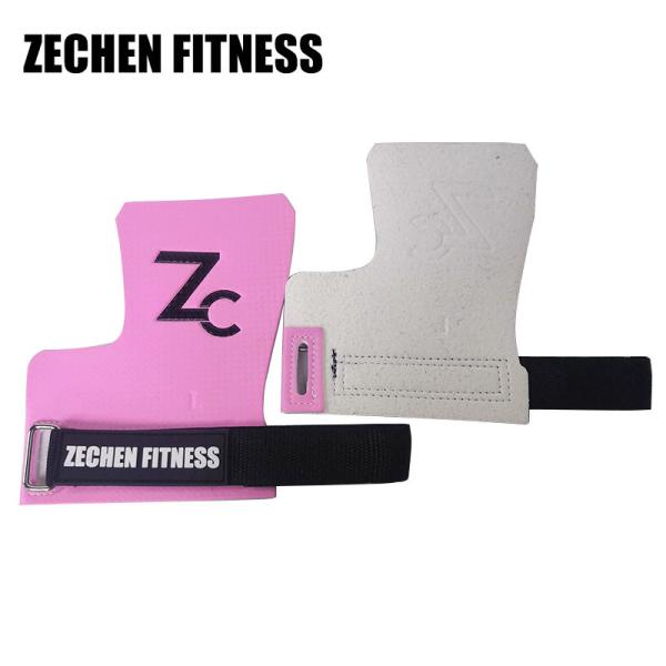 Pink Fingerless Crossfit Grips Carbon Leather Gym Palm Gymnastic Bar Hand Grips