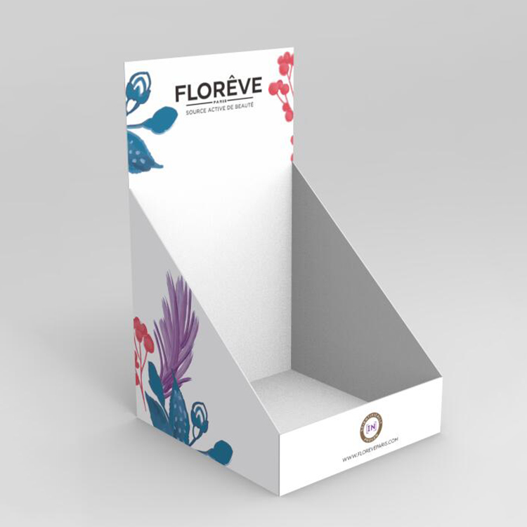 Customized Countertop Stands Cardboard Facial Mask Display Stand For Retail Store