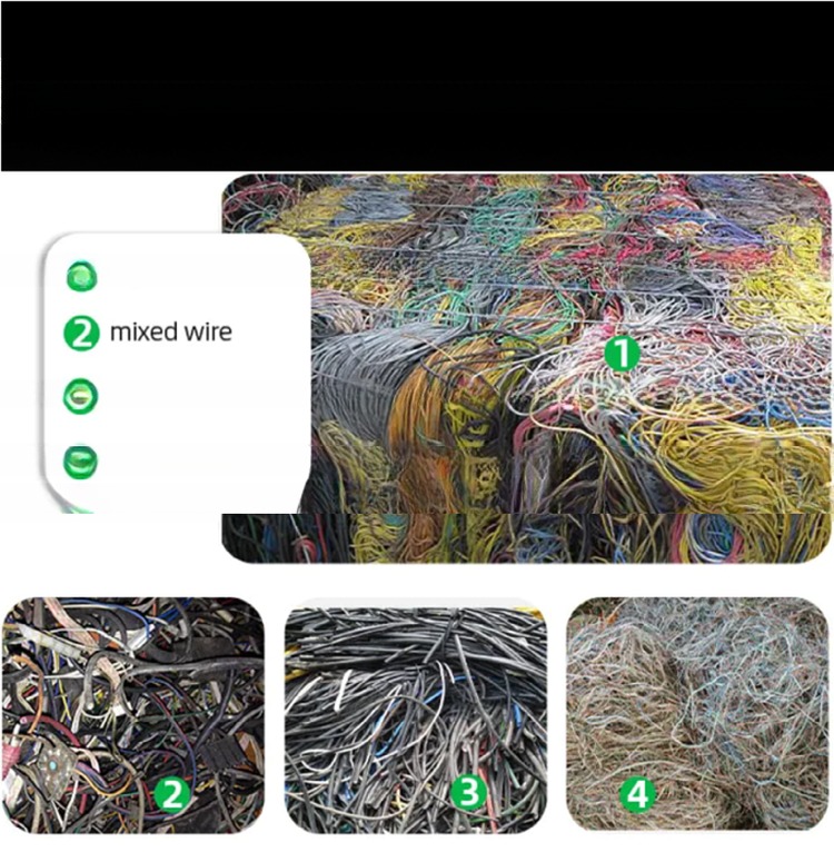 Copper Wire Recycling Equipment for 400-500kg/h Three Phase Voltage Waste Wire Shredder