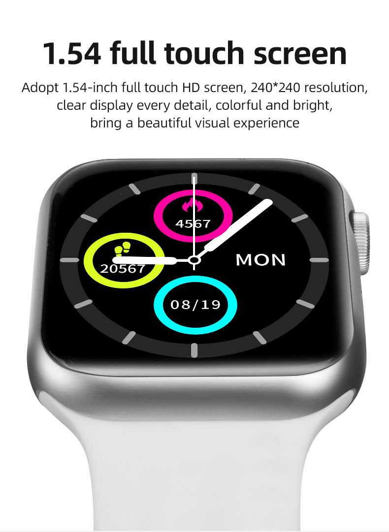 Android Square Shape Smartwatch 1.54inchBand Bracelet Band T500 Plus Strap