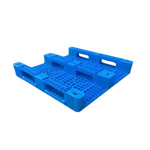 China Food Factory 1100 X 1100 Blue HDPE Plastic Pallet 100% Recycled Plastic Pallet Supplier on sale