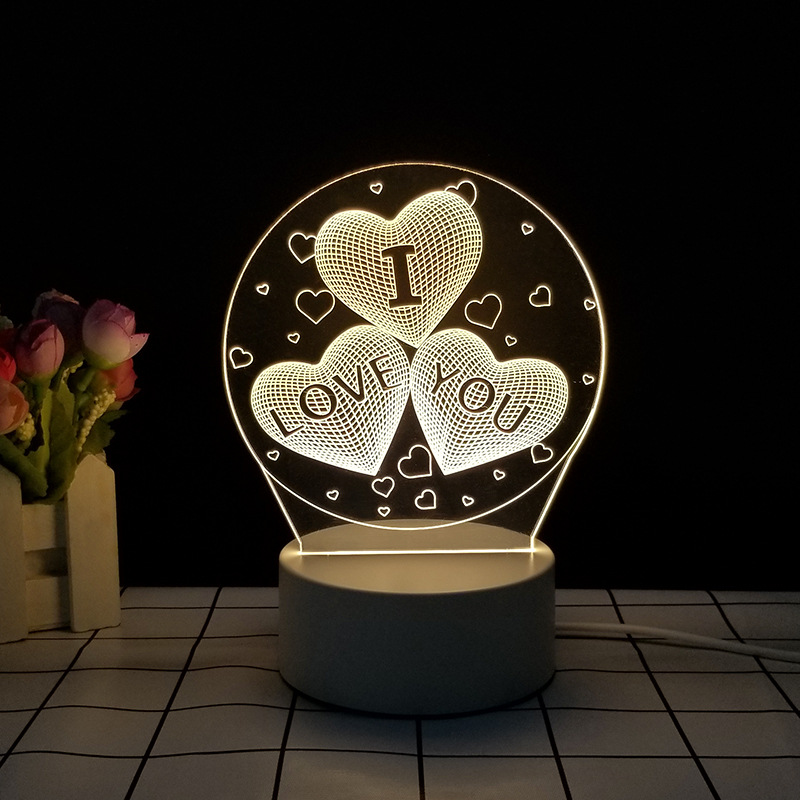 Colorful Illusion Mood 3D LED Lights 7 Colors Changing For Children Kids