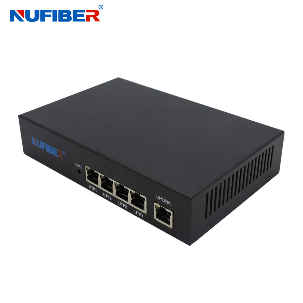 10/100Mbps Nonstandard 24V POE Powered Switch Maxmium 24 Watts Each Port Iron Case Black