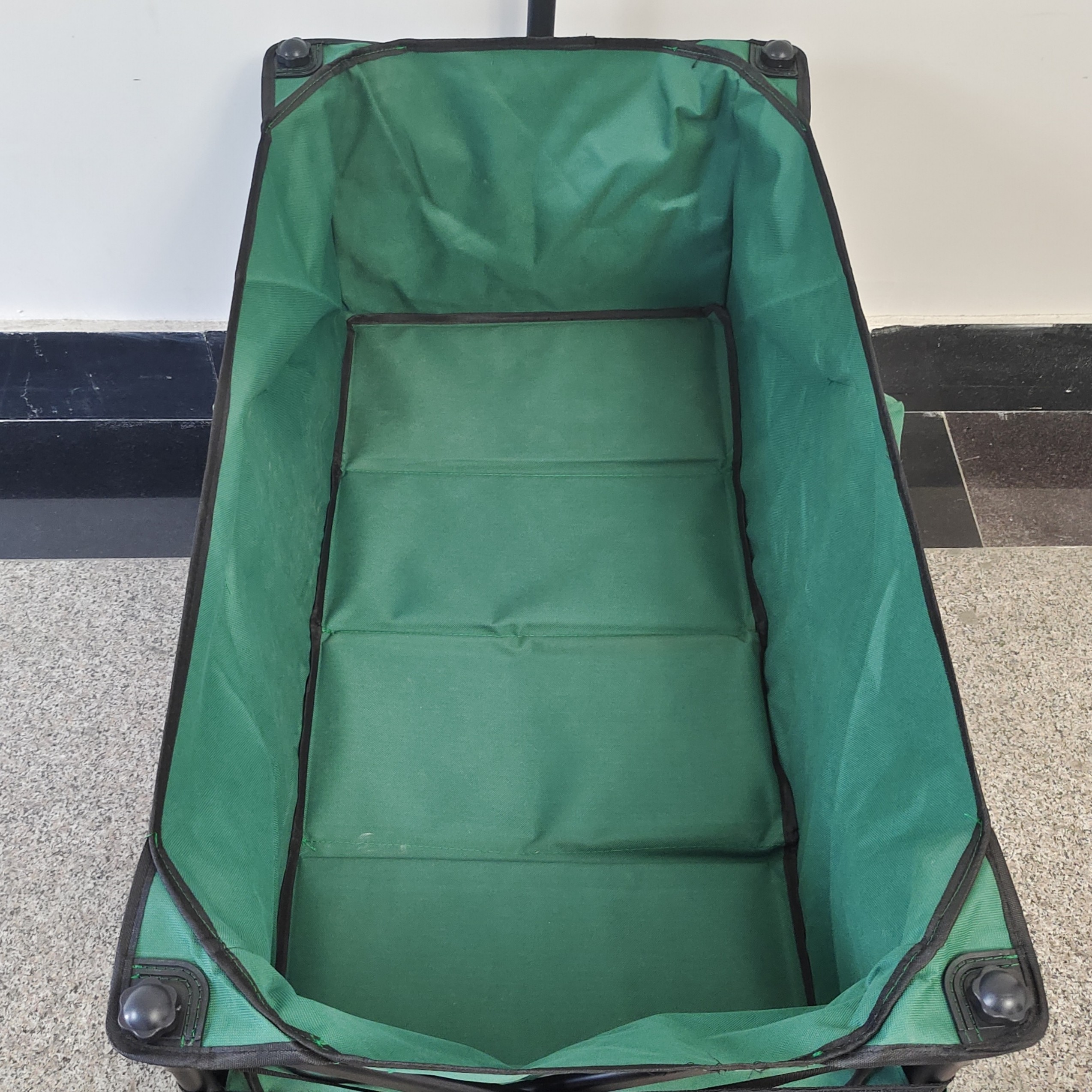Double Deck Oxford Cloth Collapsible Beach Wagon Metal Frame Camping Wagon