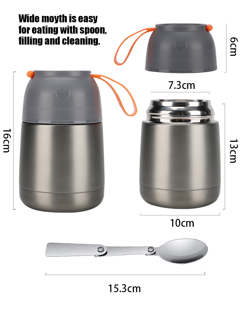 Amazon Top Seller Insulated Lunch Containers Hot Food Jar, 24 oz 17 oz Vacuum Soup Thermos for Kids Adults
