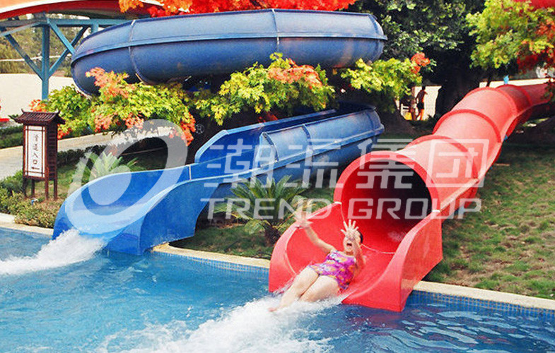 Exciting Holiday Resort Combination Spiral Water Slides for Swimming Pool