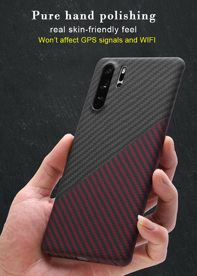 SGS Approved Black And Red Aramid Huawei P30 Pro Full Body Case