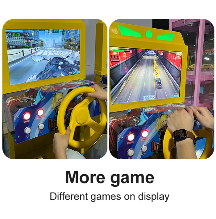 Supermarket Amusement 22" Kids Racing Game Machine With HD LCD Screen