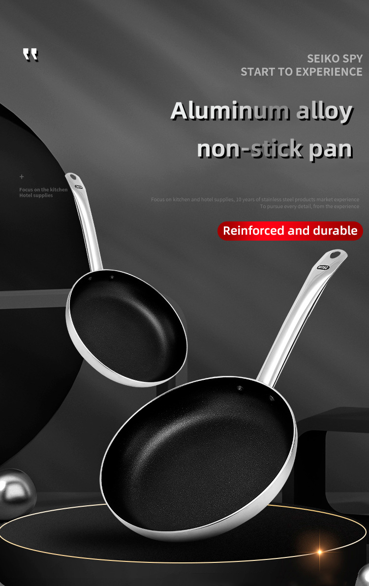 Kitchen Stovetop Frying Pan Stainless Steel Non Stick With SS Handle
