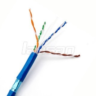 Indoor Outdoor Cat6 Lan Cable 23AWG CCA Conductor HDPE Insulation PVC Jacket