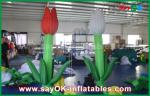 Oxford Cloth Custom Inflatable Products , LED Inflatable Double Flower For Stage