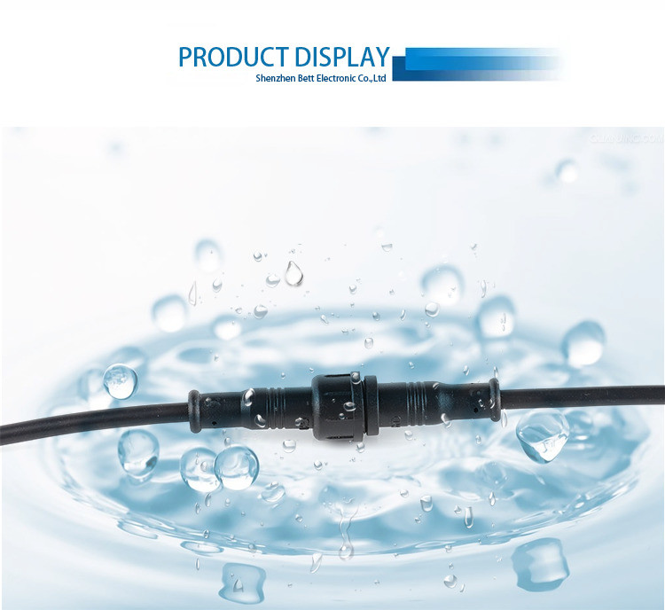 M11 Rubberized PVC Male And Female Outdoor Power Supply Cable Sheath Lighting LED Waterproof Cable