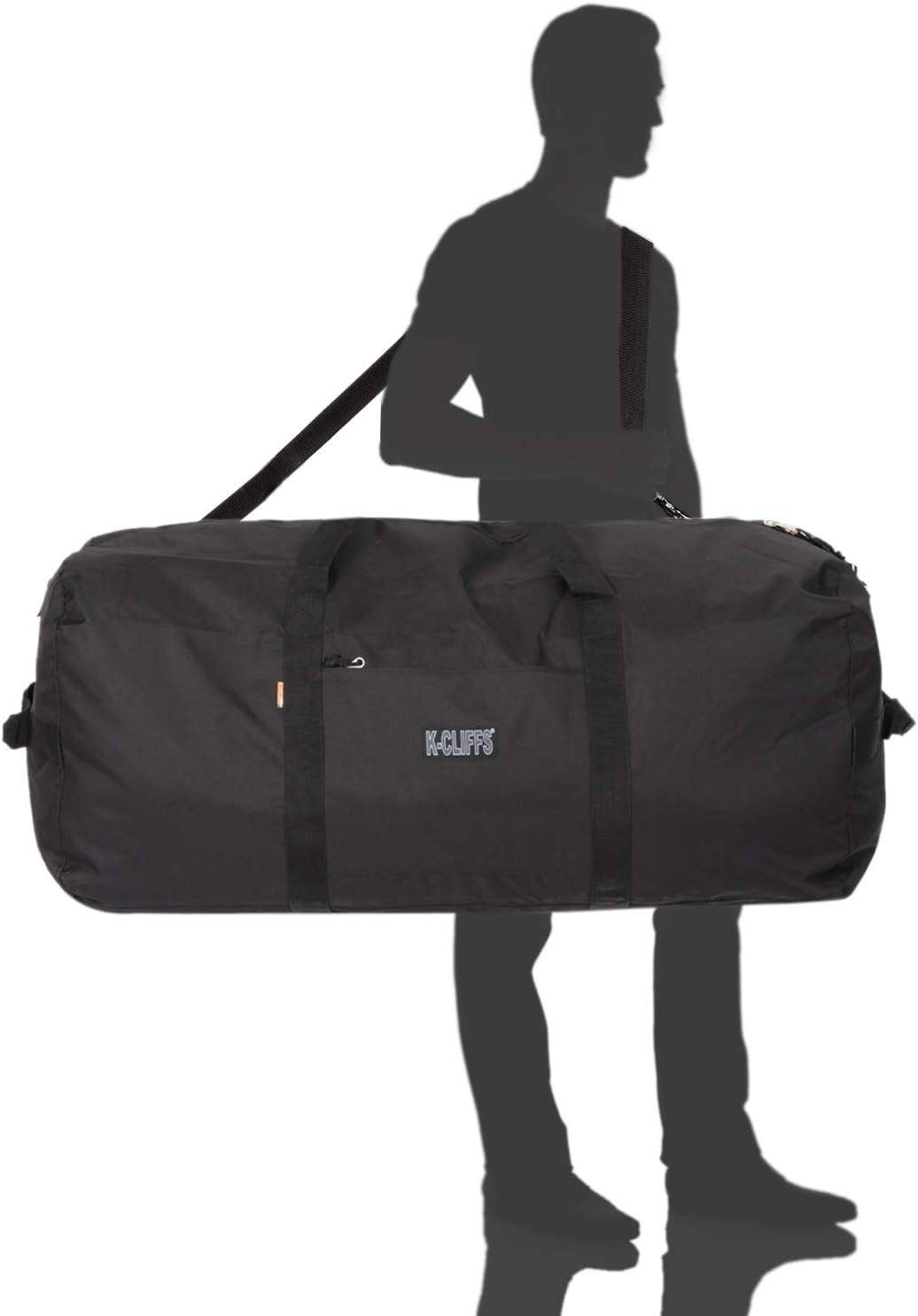 HEAVY DUTY CARGO DUFFEL LARGE SPORT GEAR DRUM SET EQUIPMENT HARDWARE TRAVEL BAG ROOFTOP RACK BAG (36" X 17" X 17", NAVY)