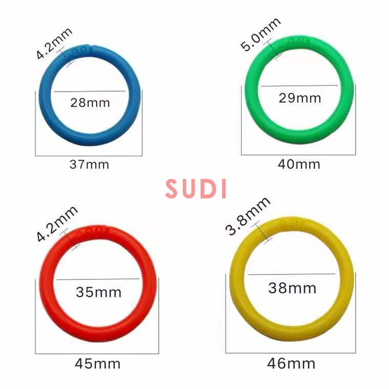 30mm Double Buckle Plastic Loose Leaf Binder Rings Environmental Protection