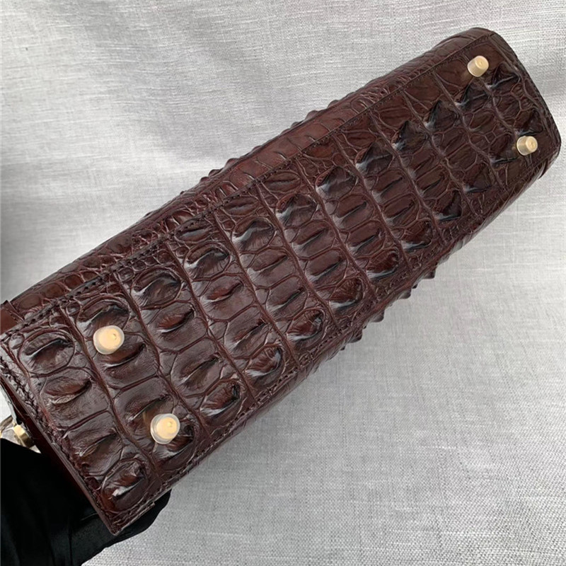Genuine Crocodile Skin Businessmen Laptop Briefcase Exotic Alligator Leather Male Working Handbag Large Shoulder Bag