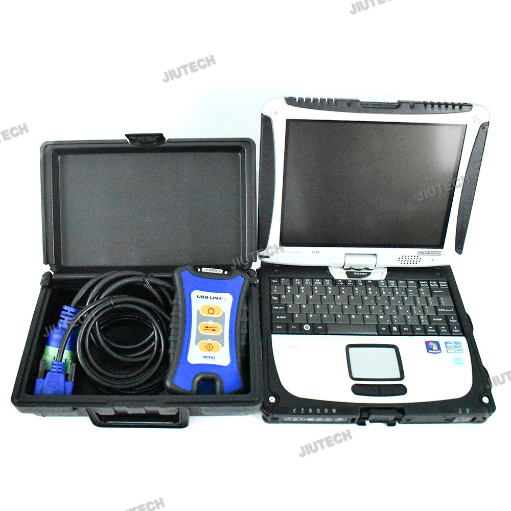 For NEXIQ N3 USB Link Truck Diagnostic Tool USB Bluetooth Diesel Truck Diagnostic OBD Troubleshooter Tool+CF19 laptop