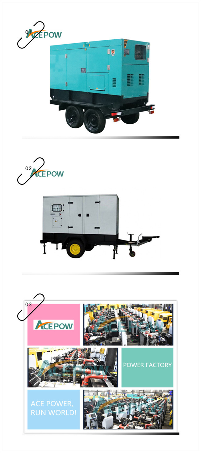 500KVA Outdoor Mobile Genset Trailer , Portable Silent Diesel Generator