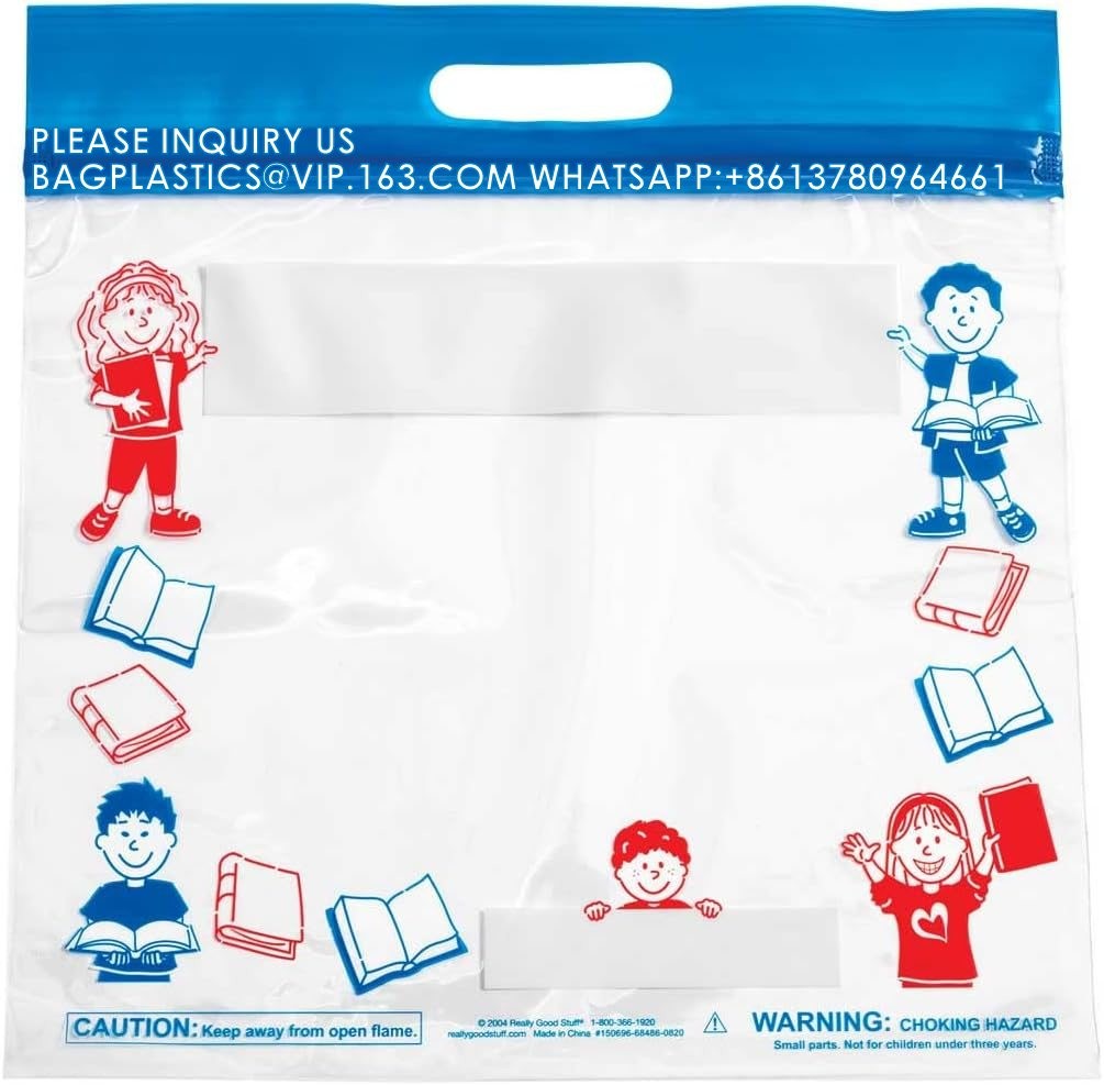Press And Seal Storage Bags, metal sliderbag, metal zipbags Extra Large Thick Plastic, Classroom Book Bags For Kids