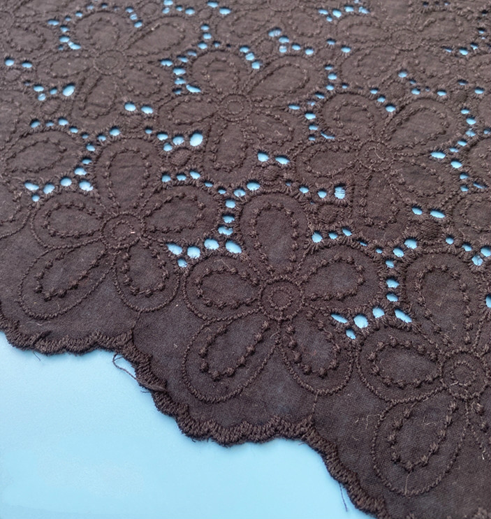 Coloful 130cm *1yard Handmade DIY Clothes Accessories Embroidered Cotton Lace Fabric