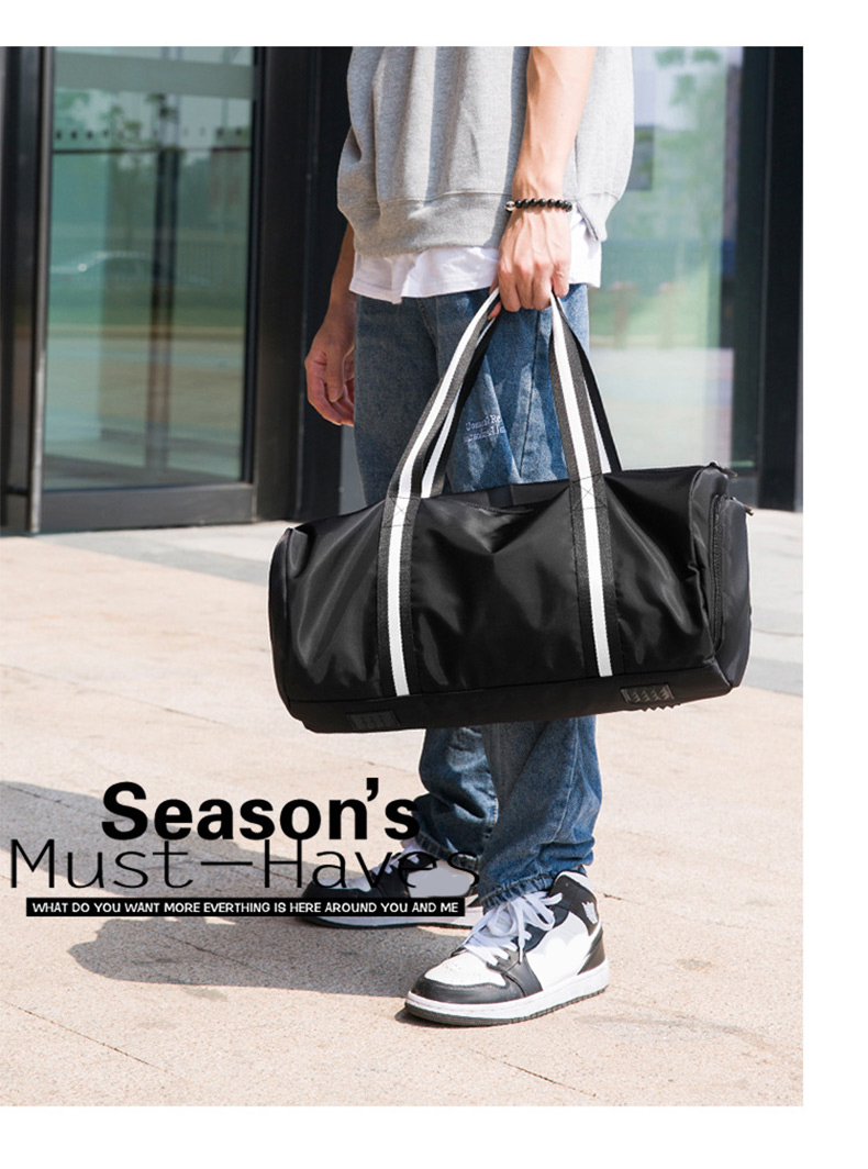 29L Sports Gym Bag Oxford Waterproof Travel Bags With Shoe Pocket