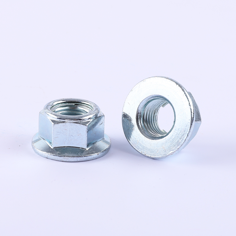 Torque Type All Metal Plating Hex Flange Nut Sliver Surface