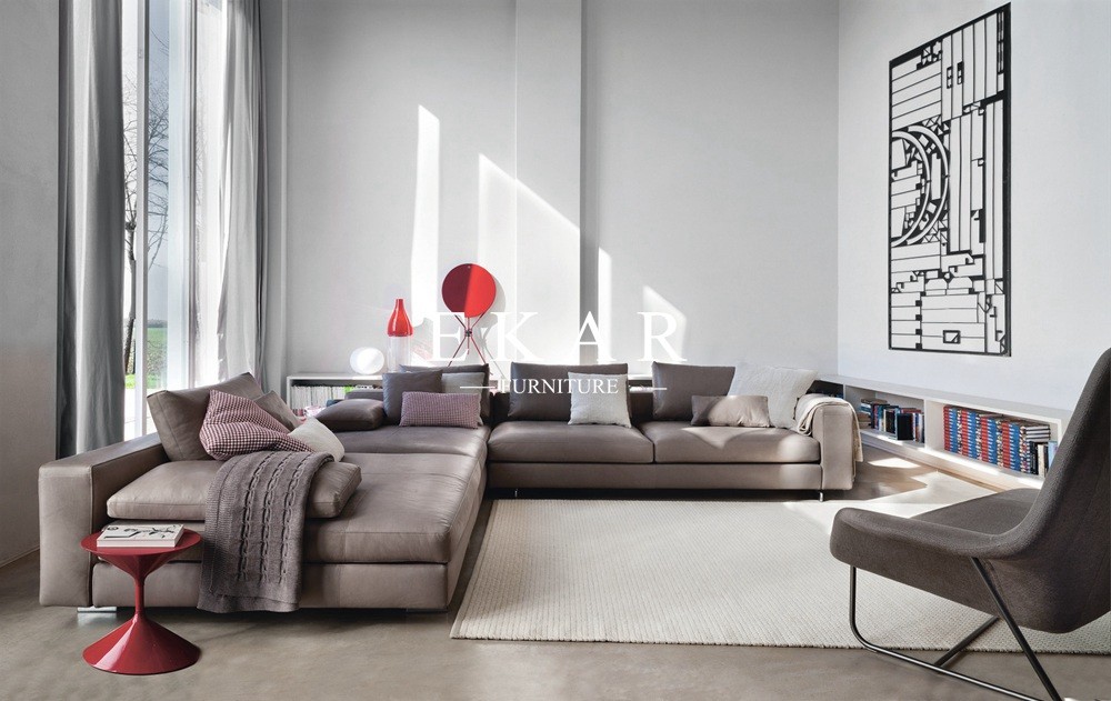 Residential Furniture Feather Metal Base Fabric 10 Seater Sofa Set Designs ZZ-M328