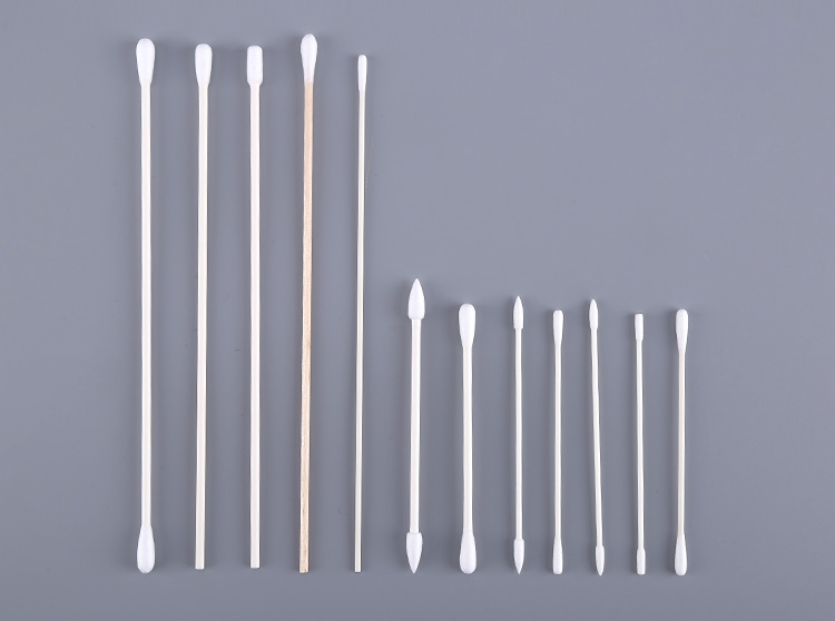 Paper Handle White Cotton Bud Swab Round Head For Cosmetic Cleaning
